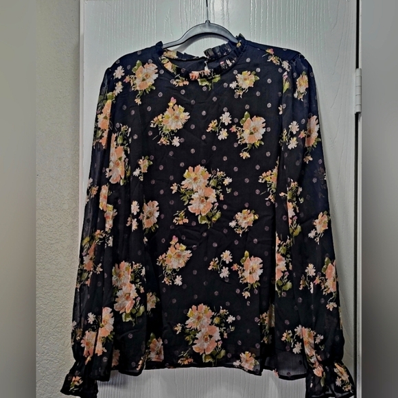 Andree By Unit Womens Floral Blouse Size 1X NWOT - Picture 1 of 7